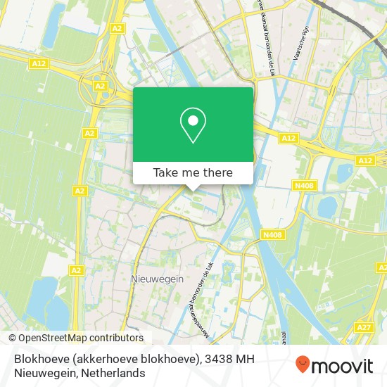 Blokhoeve (akkerhoeve blokhoeve), 3438 MH Nieuwegein kaart