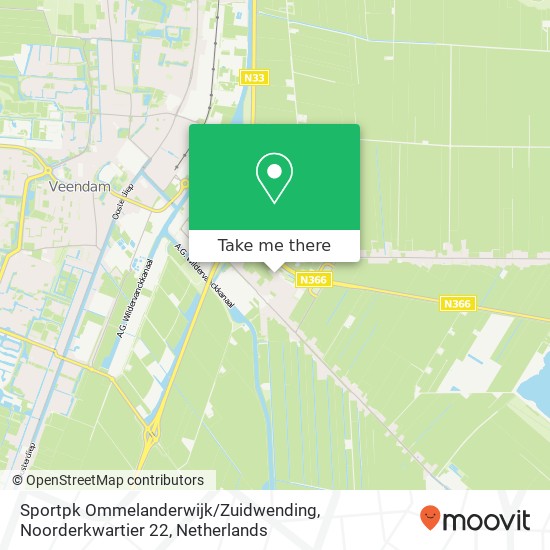 Sportpk Ommelanderwijk / Zuidwending, Noorderkwartier 22 kaart