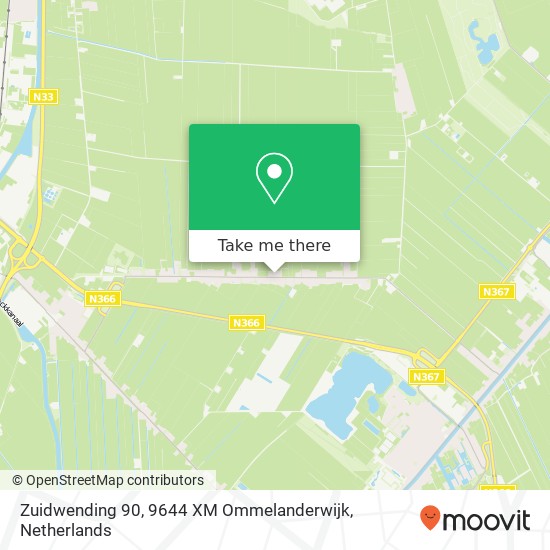 Zuidwending 90, 9644 XM Ommelanderwijk kaart