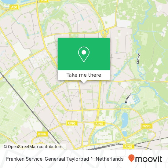 Franken Service, Generaal Taylorpad 1 kaart