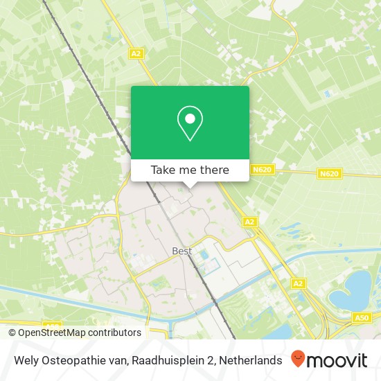 Wely Osteopathie van, Raadhuisplein 2 kaart