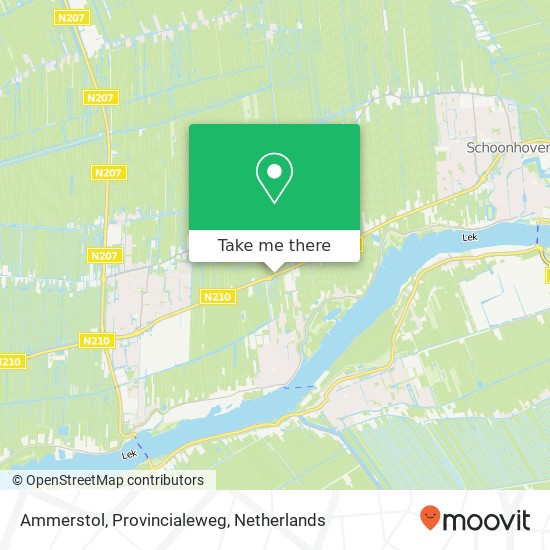 Ammerstol, Provincialeweg kaart