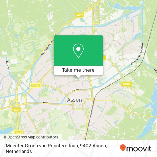 Meester Groen van Prinstererlaan, 9402 Assen kaart