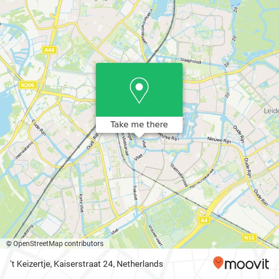 't Keizertje, Kaiserstraat 24 kaart