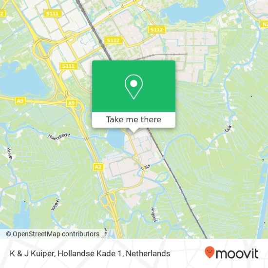 K & J Kuiper, Hollandse Kade 1 kaart