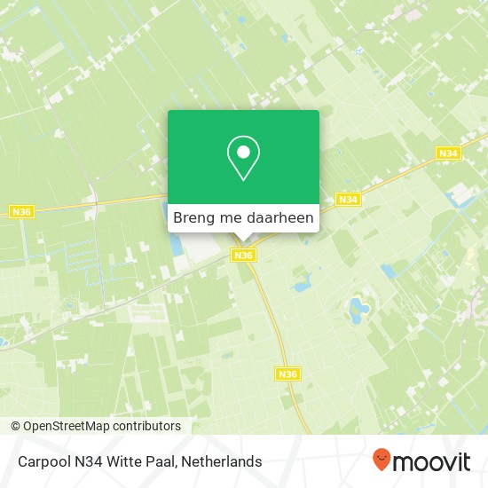 Carpool N34 Witte Paal, Coevorderweg kaart