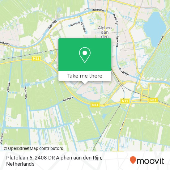 Platolaan 6, 2408 DR Alphen aan den Rijn kaart