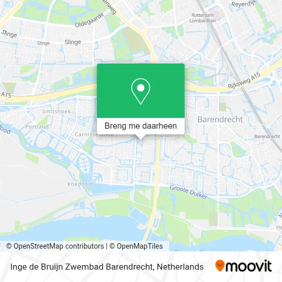 Inge de Bruijn Zwembad Barendrecht kaart