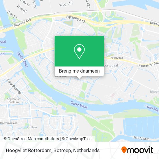 Hoogvliet Rotterdam, Botreep kaart