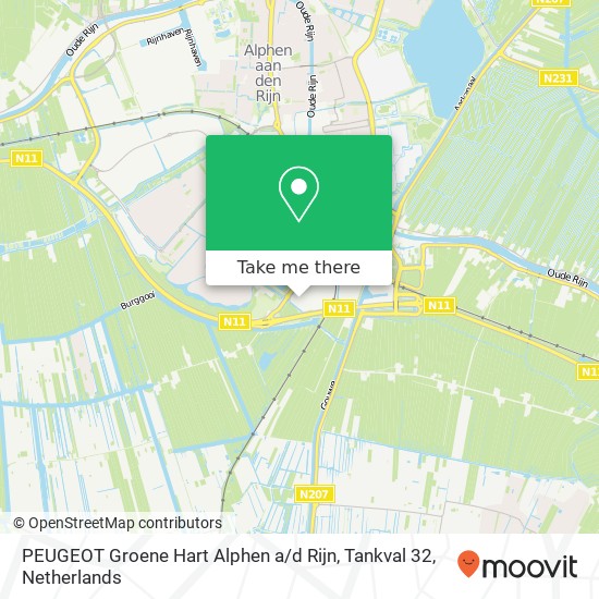 PEUGEOT Groene Hart Alphen a / d Rijn, Tankval 32 kaart