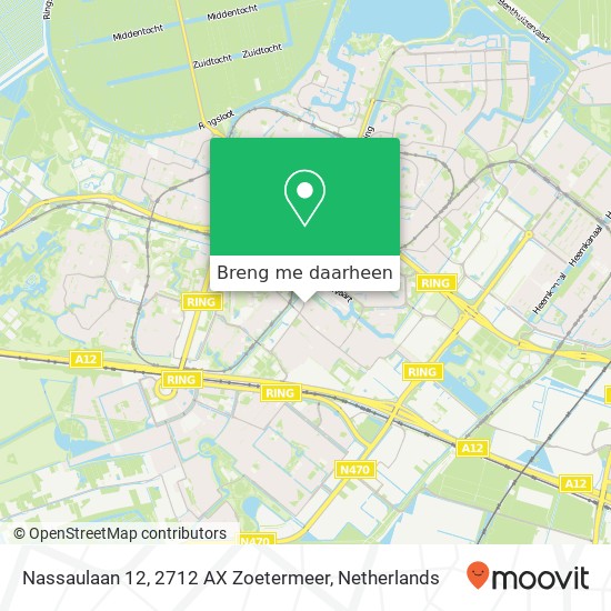 Nassaulaan 12, 2712 AX Zoetermeer kaart