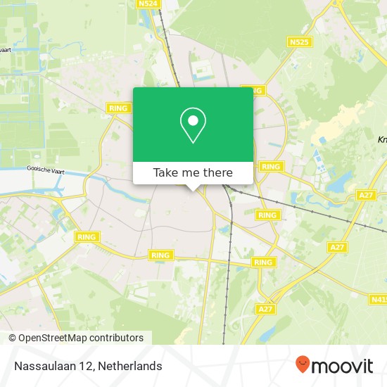 Nassaulaan 12, 1211 ND Hilversum kaart