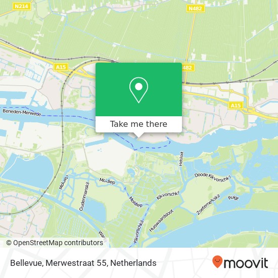 Bellevue, Merwestraat 55 kaart