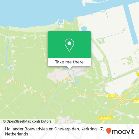 Hollander Bouwadvies en Ontwerp den, Kerkring 17 kaart