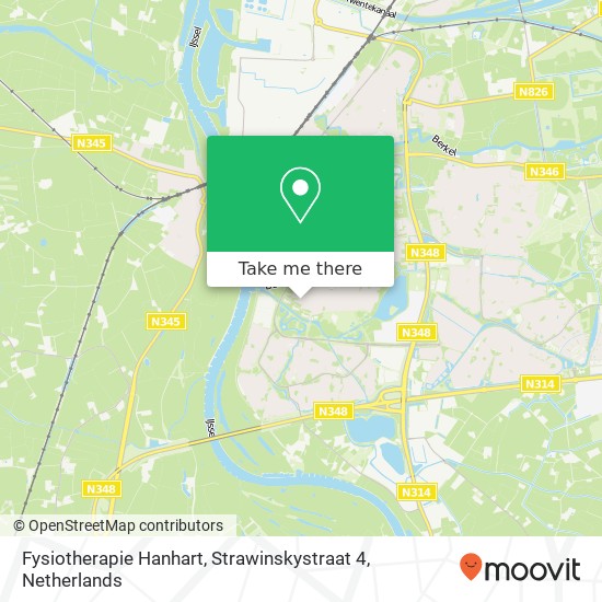 Fysiotherapie Hanhart, Strawinskystraat 4 kaart