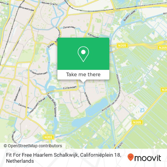 Fit For Free Haarlem Schalkwijk, Californiëplein 18 kaart