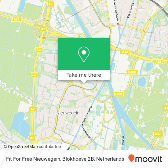 Fit For Free Nieuwegein, Blokhoeve 2B kaart