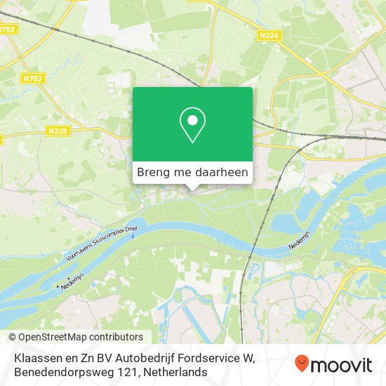 Klaassen en Zn BV Autobedrijf Fordservice W, Benedendorpsweg 121 kaart