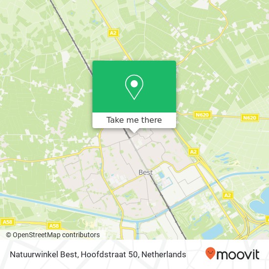 Natuurwinkel Best, Hoofdstraat 50 kaart