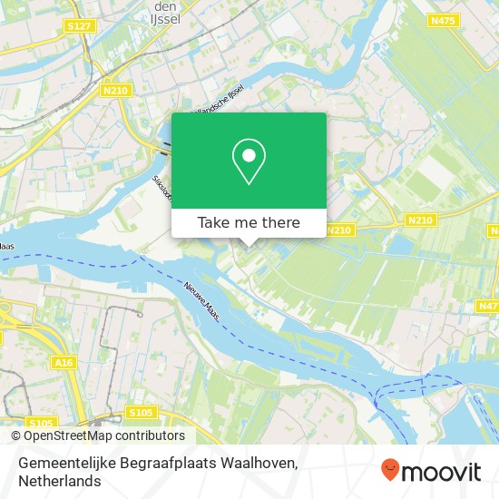 Gemeentelijke Begraafplaats Waalhoven kaart
