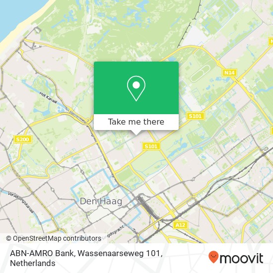 ABN-AMRO Bank, Wassenaarseweg 101 kaart