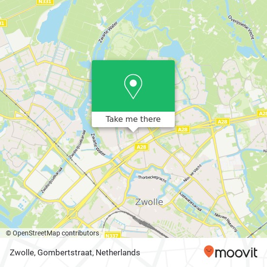 Zwolle, Gombertstraat kaart