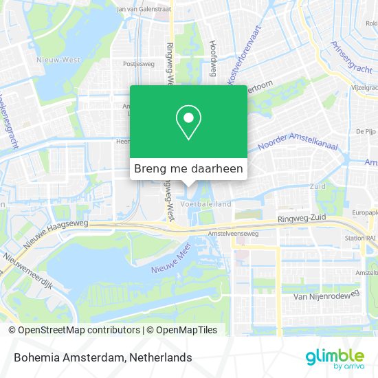 Bohemia Amsterdam kaart