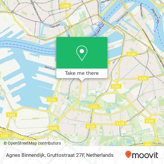Agnes Binnendijk, Gruttostraat 27F kaart