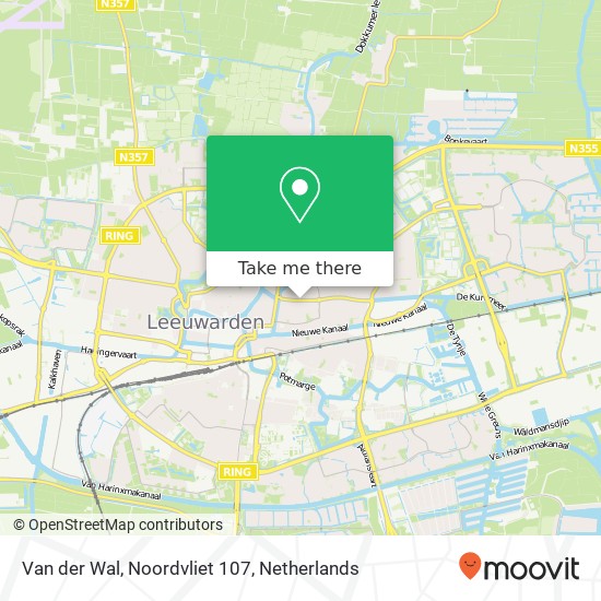 Van der Wal, Noordvliet 107 kaart