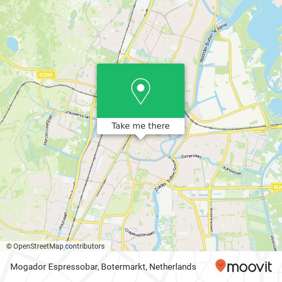 Mogador Espressobar, Botermarkt kaart