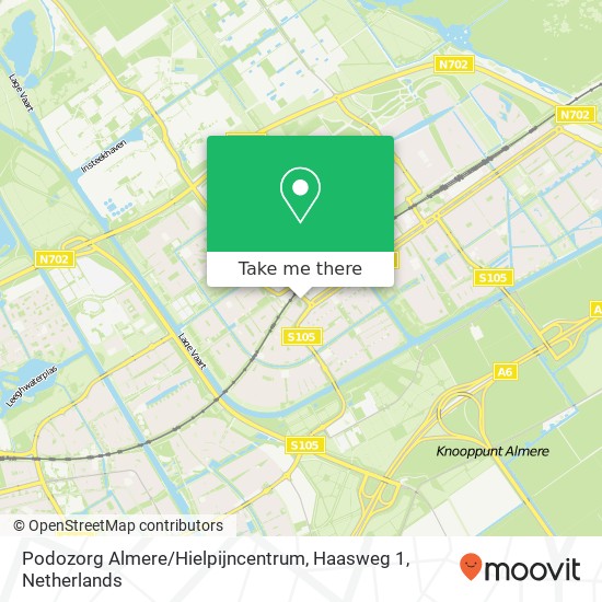 Podozorg Almere / Hielpijncentrum, Haasweg 1 kaart