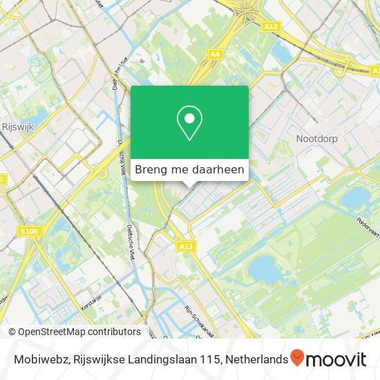 Mobiwebz, Rijswijkse Landingslaan 115 kaart