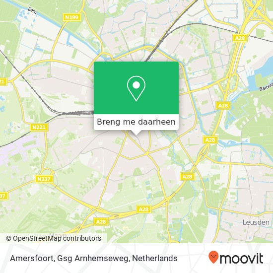 Amersfoort, Gsg Arnhemseweg kaart