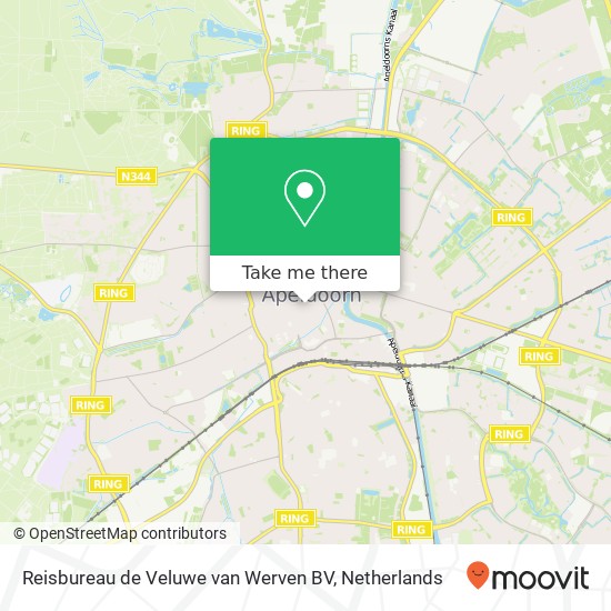 Reisbureau de Veluwe van Werven BV kaart