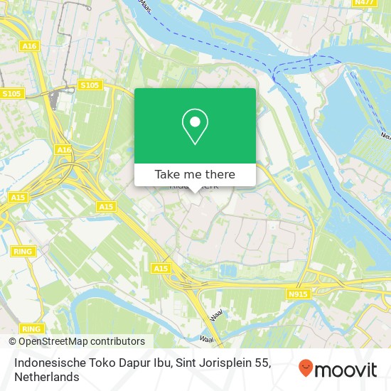 Indonesische Toko Dapur Ibu, Sint Jorisplein 55 kaart