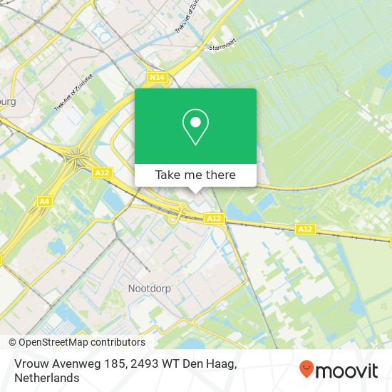 Vrouw Avenweg 185, 2493 WT Den Haag kaart