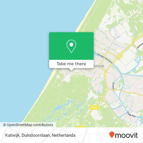 Katwijk, Duindoornlaan kaart