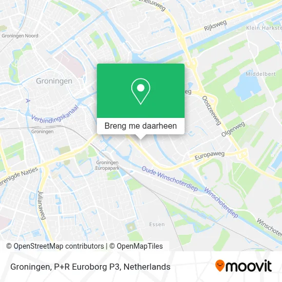 Groningen, P+R Euroborg P3 kaart