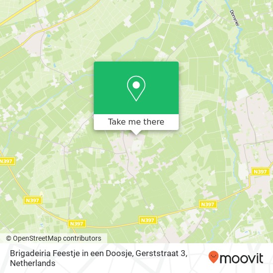 Brigadeiria Feestje in een Doosje, Gerststraat 3 kaart