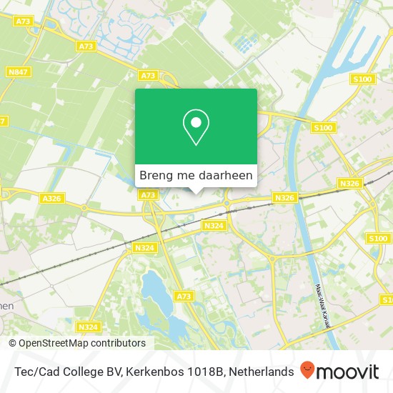 Tec / Cad College BV, Kerkenbos 1018B kaart