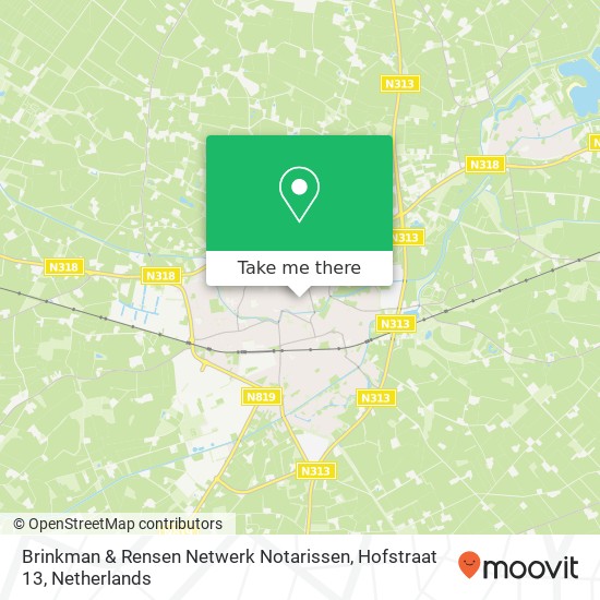 Brinkman & Rensen Netwerk Notarissen, Hofstraat 13 kaart