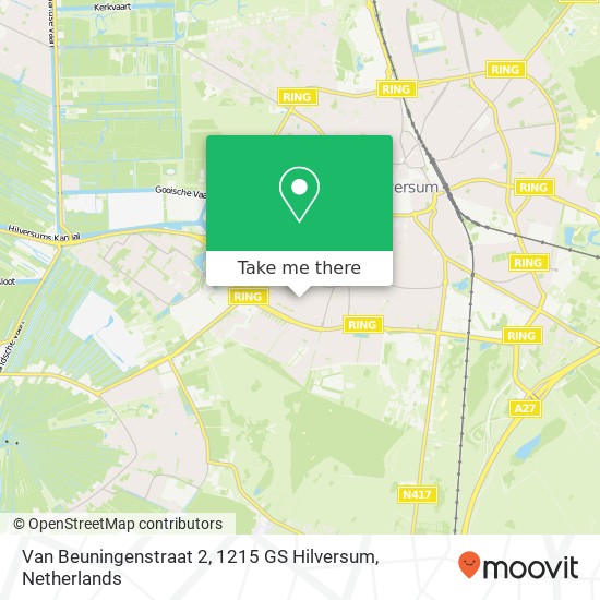 Van Beuningenstraat 2, 1215 GS Hilversum kaart