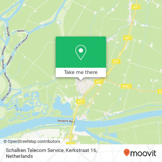 Schalken Telecom Service, Kerkstraat 16 kaart
