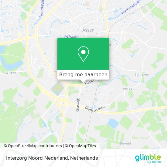 Interzorg Noord-Nederland kaart