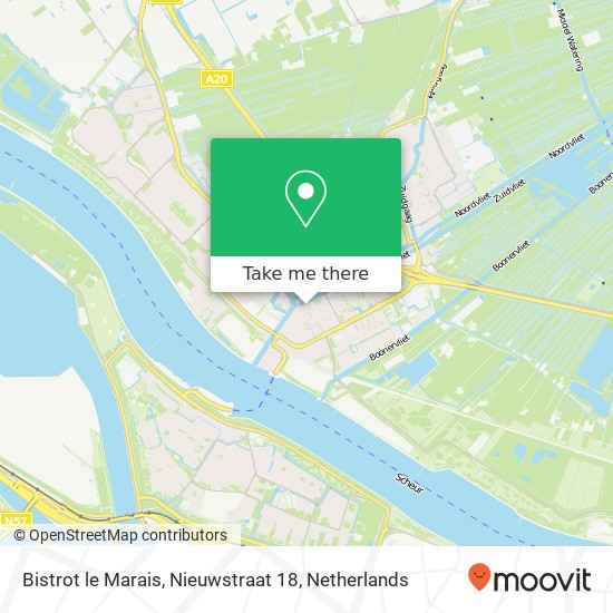 Bistrot le Marais, Nieuwstraat 18 kaart