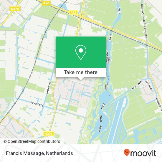 Francis Massage, Christiaan Huygensstraat 13 kaart