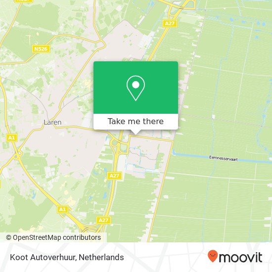 Koot Autoverhuur, Laarderweg 70 kaart