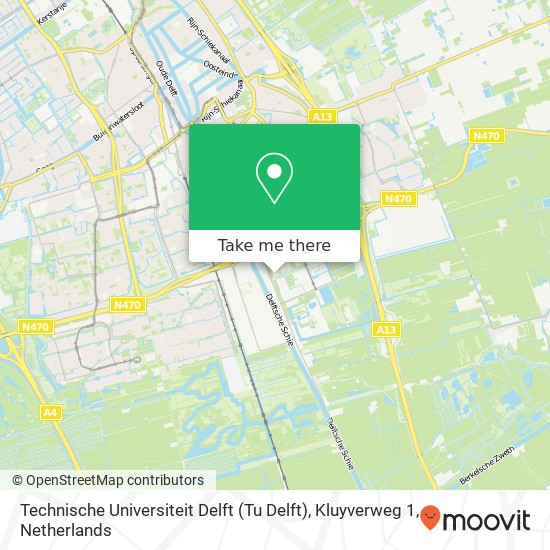 Technische Universiteit Delft (Tu Delft), Kluyverweg 1 kaart