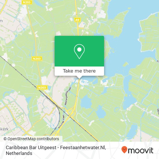 Caribbean Bar Uitgeest - Feestaanhetwater.Nl kaart