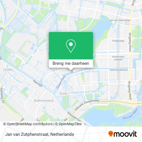 Jan van Zutphenstraat kaart